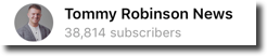 Tommy Robinson Telegram 40,000 subscribers.